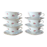 6 vintage cups and saucers Seltmann Weiden Bavaria Model Nora