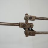 Industrial Adjustable Metal and Glass French Wall Light