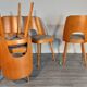 Set 4 chaises TON 515 en hêtre par Oswald Haerdtl 1955