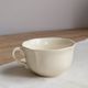 Antique ivory faience breakfast cup Sarreguemines