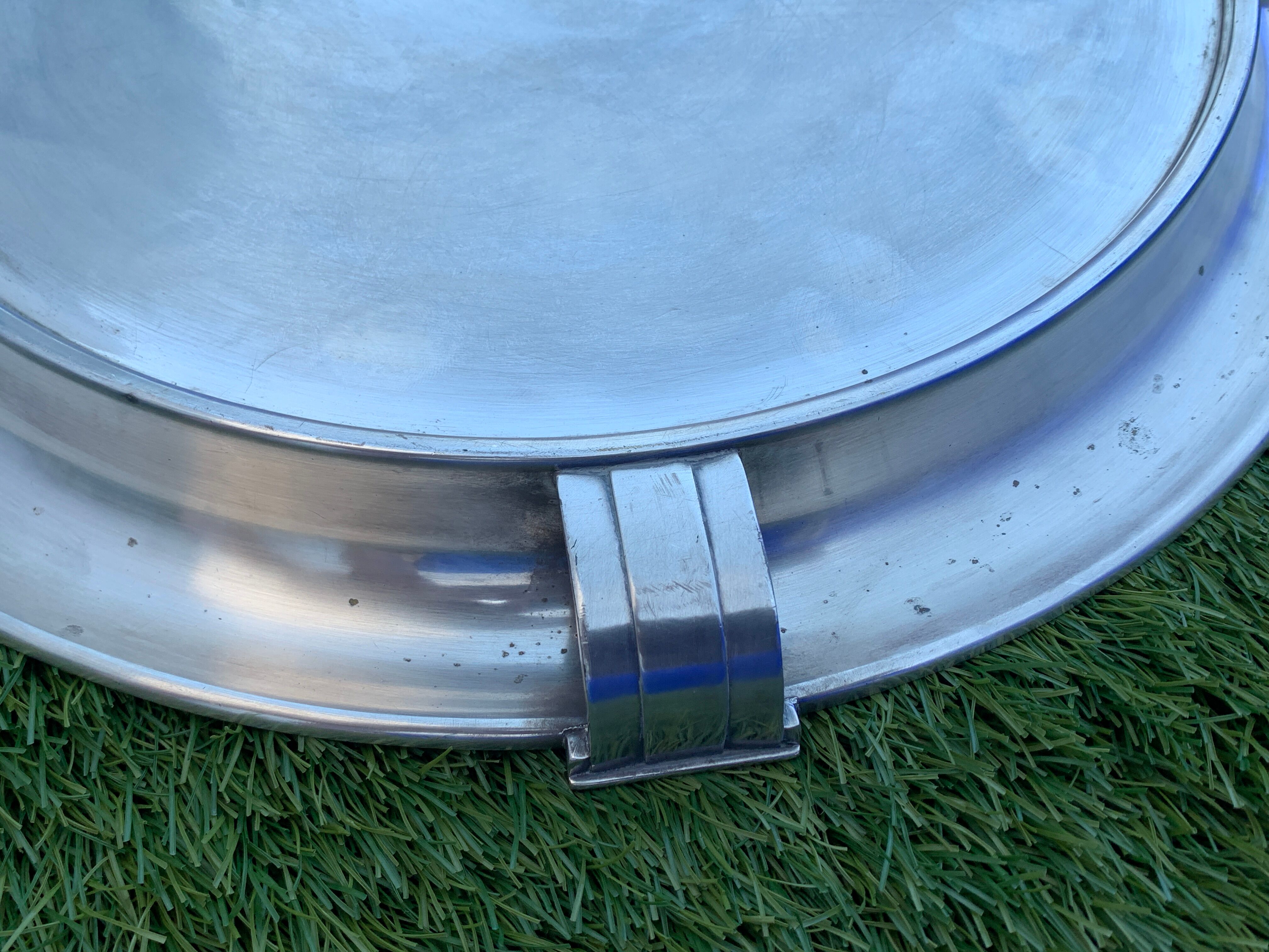 Tray Luc Lanel in silver metal 1930