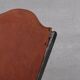 Pair of mid-century leather and metal folding armchairs