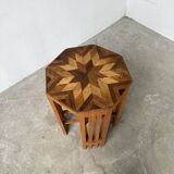 1930s star-inlaid side table