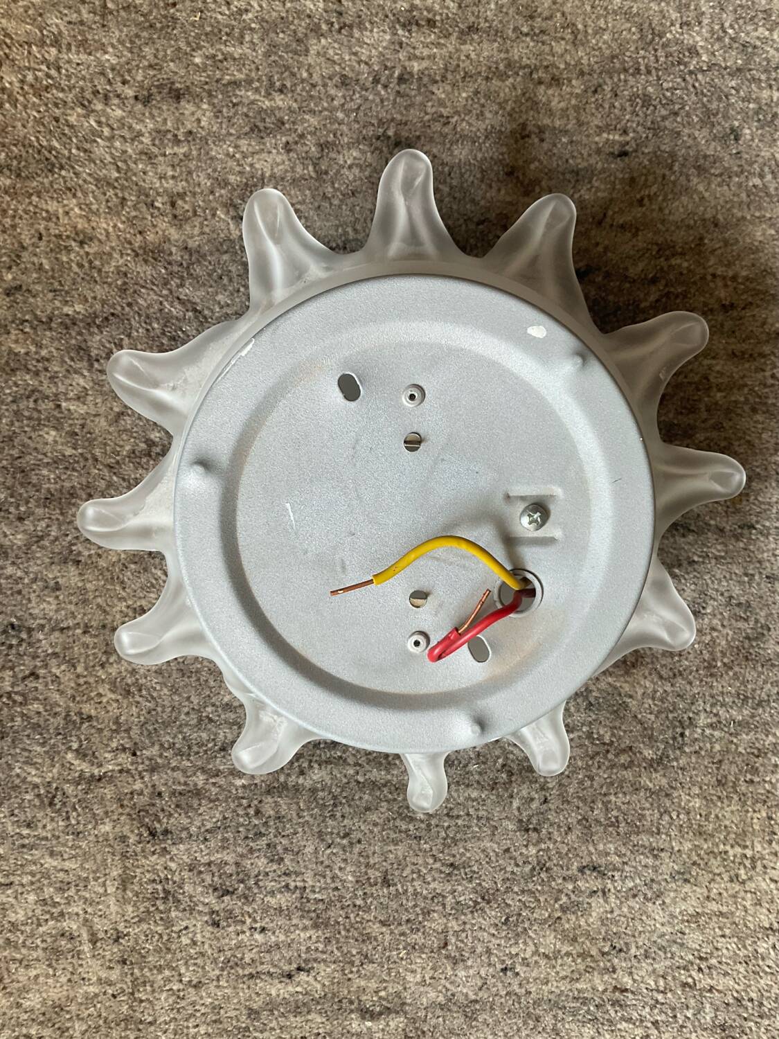 Vintage sun wall lamp in glass paste