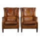 Set of two super rugged and very comfortable sheep leather armchairs
