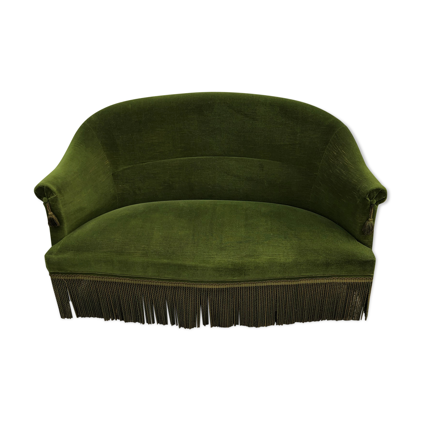 Toad sofa in green velvet