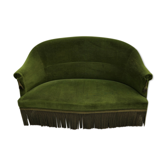Toad sofa in green velvet