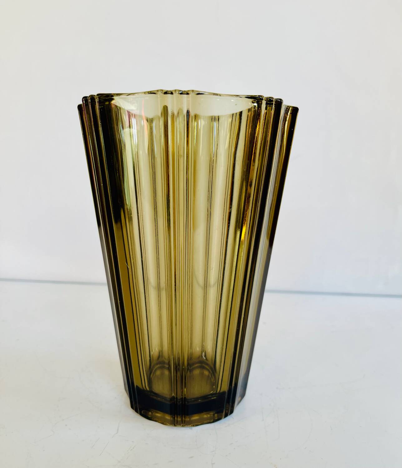 Smoked glass vase