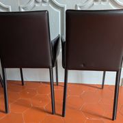 4 leather Twiggy chairs by Gebrüder Thonet