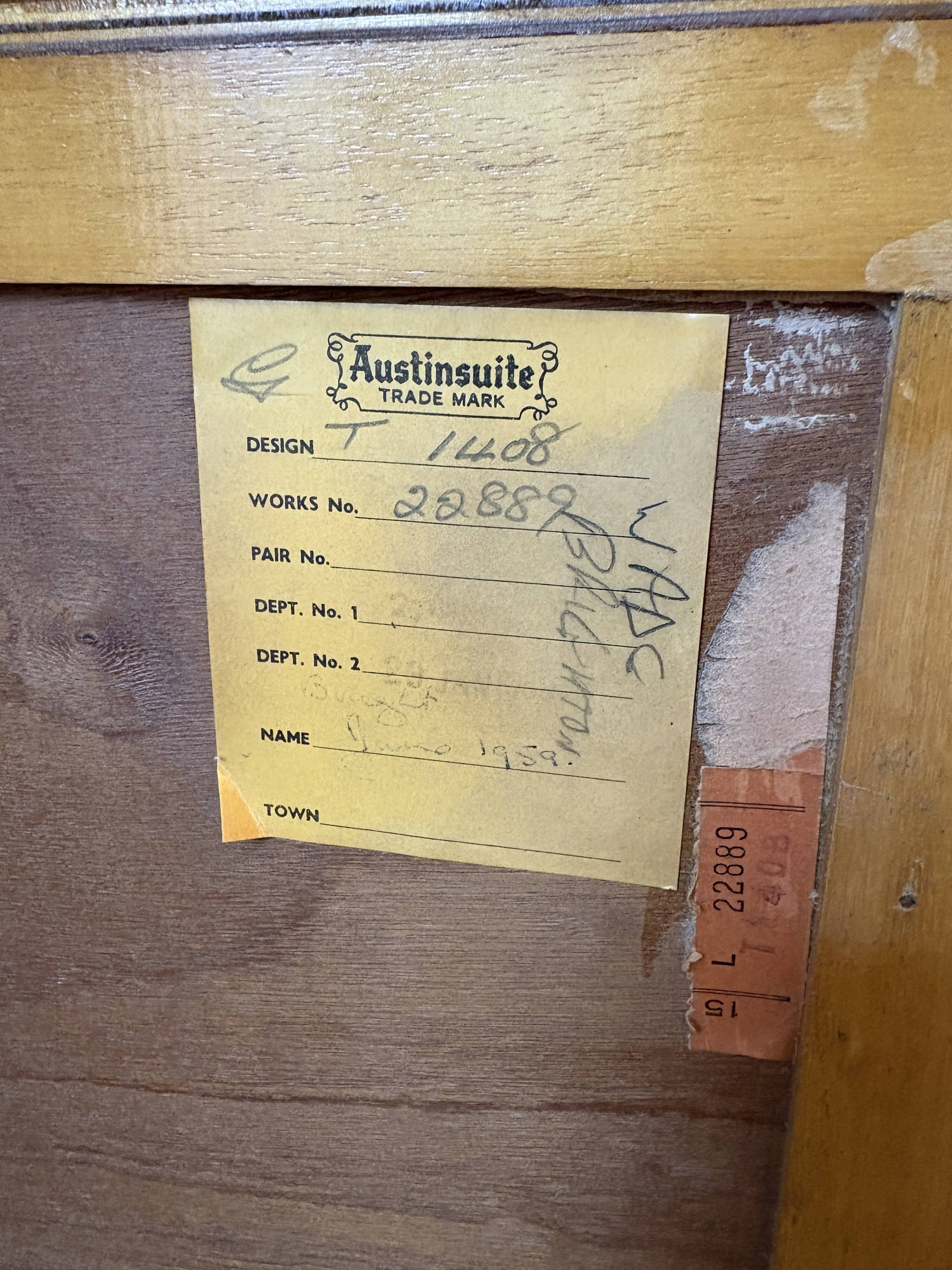 Mid Century Retro Teak Chest of Drawers by Austinsuite Circa 1960  A stunni