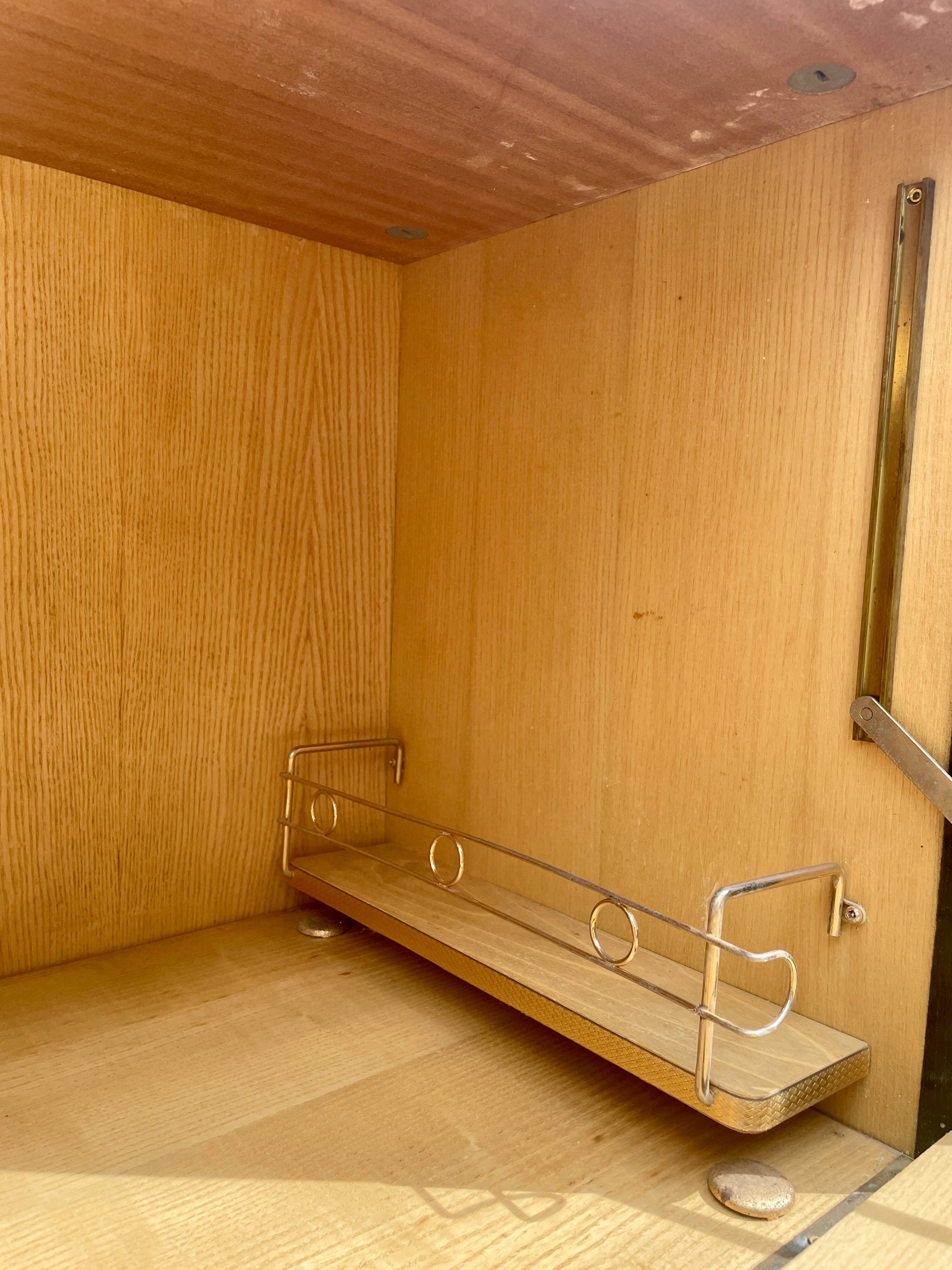 Bar cabinet on wheels