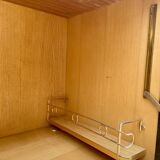 Bar cabinet on wheels