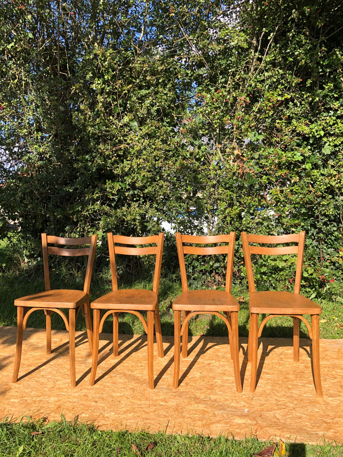 Set of 4 vintage chairs baumann