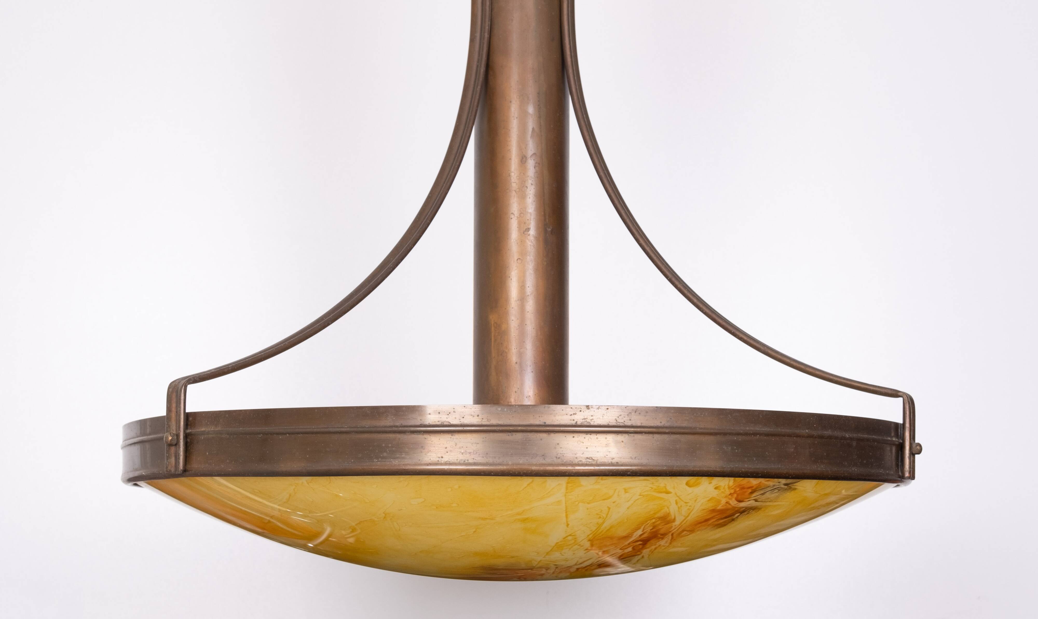 Large Art Deco Ceiling Lamp, France, 1980s