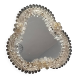 Vintage tabletop mirror, venetian murano glass