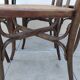 6 antique bistro chairs with curved wood and caning from 1900 L&H Cambier Frères