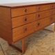 70 's teak long chest of drawers 9 drawers Shreiber