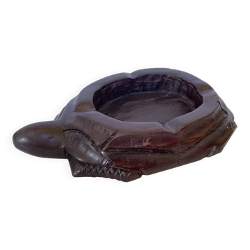 Solid wood turtle ashtray pocket emptier