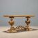 Antique baroque-style coffee table in wood, 19th century