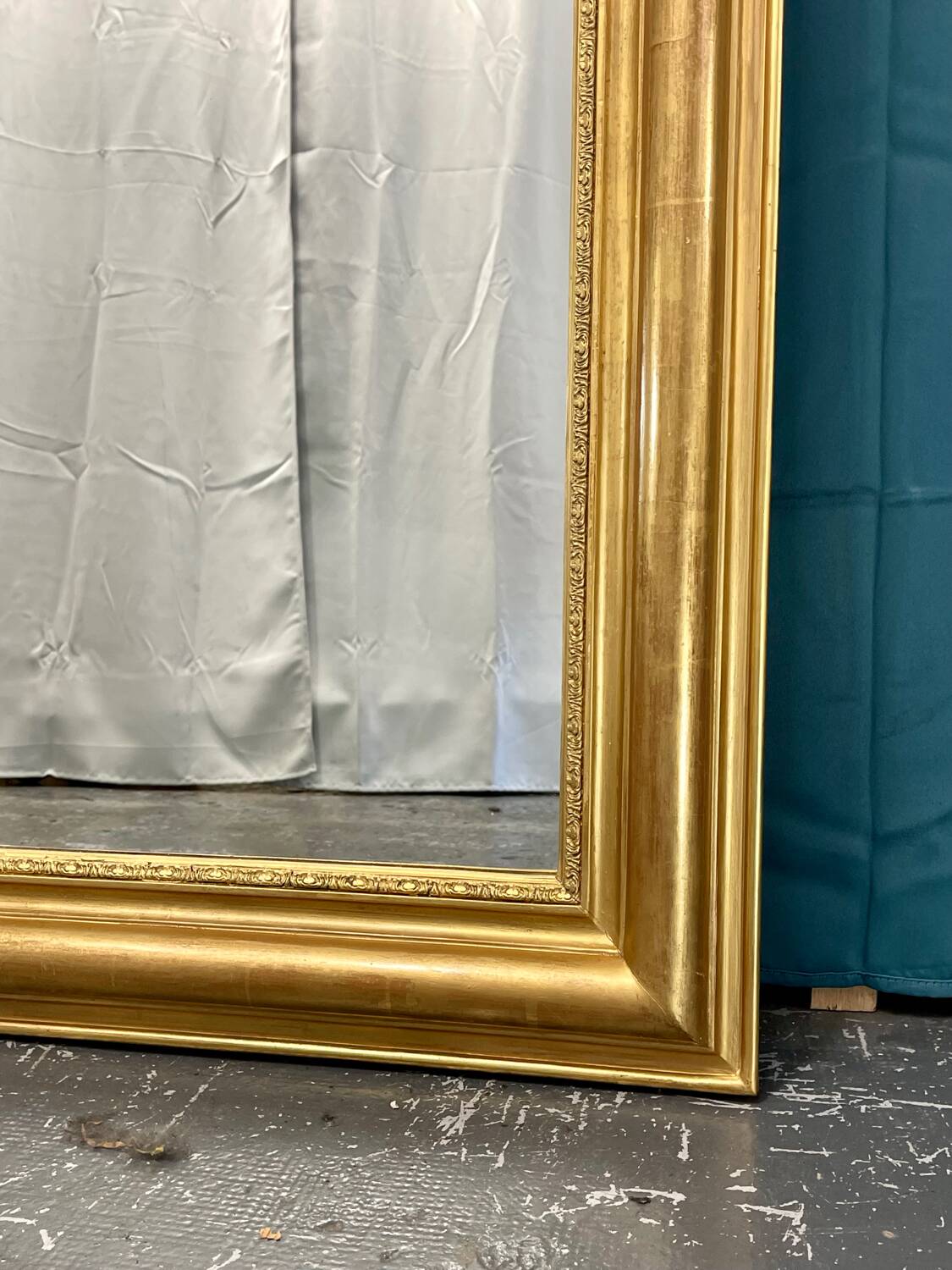 Large old 19th century mirror high 196x 112 cm superb condition