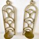 Duo d’appliques bougeoir en métal doré