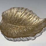 Leaf-shaped ashtray in Murano crystal