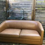 Two-seater leather sofa