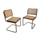 Pair of chairs Marcel Breuer B32 design bauhaus made in Italy