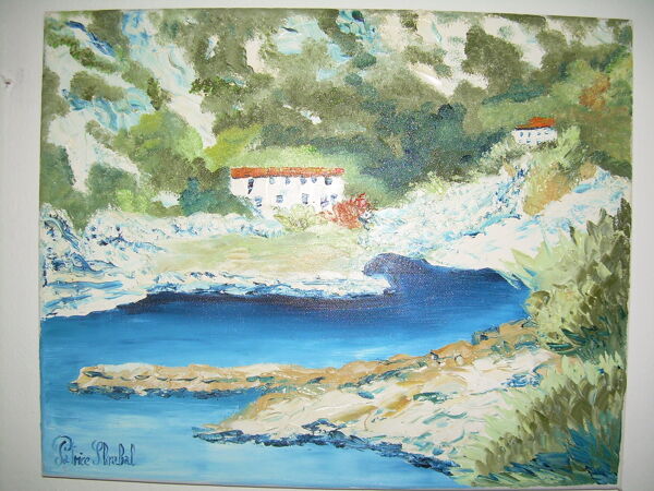 Huile sur toile de Patrice Skrabal Calanque de Morgiou