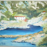 Oil on canvas by Patrice Skrabal Calanque de Morgiou