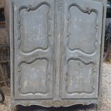 Old cabinet 18th century painted patinated