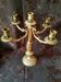 Old candelabra with 5 arms in chiseled bronze