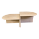 Paire de tables basses en travertin vintage ou tables d'appoint, années 1970.