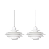 Pair of 2 Danish vintage lamps Verona by Kurt Wiborg, Jeka, 1980s