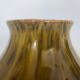 Scandinavian Modern Black and Olive Glazed Ceramic Vase Nittsjö Keramik, 1960s