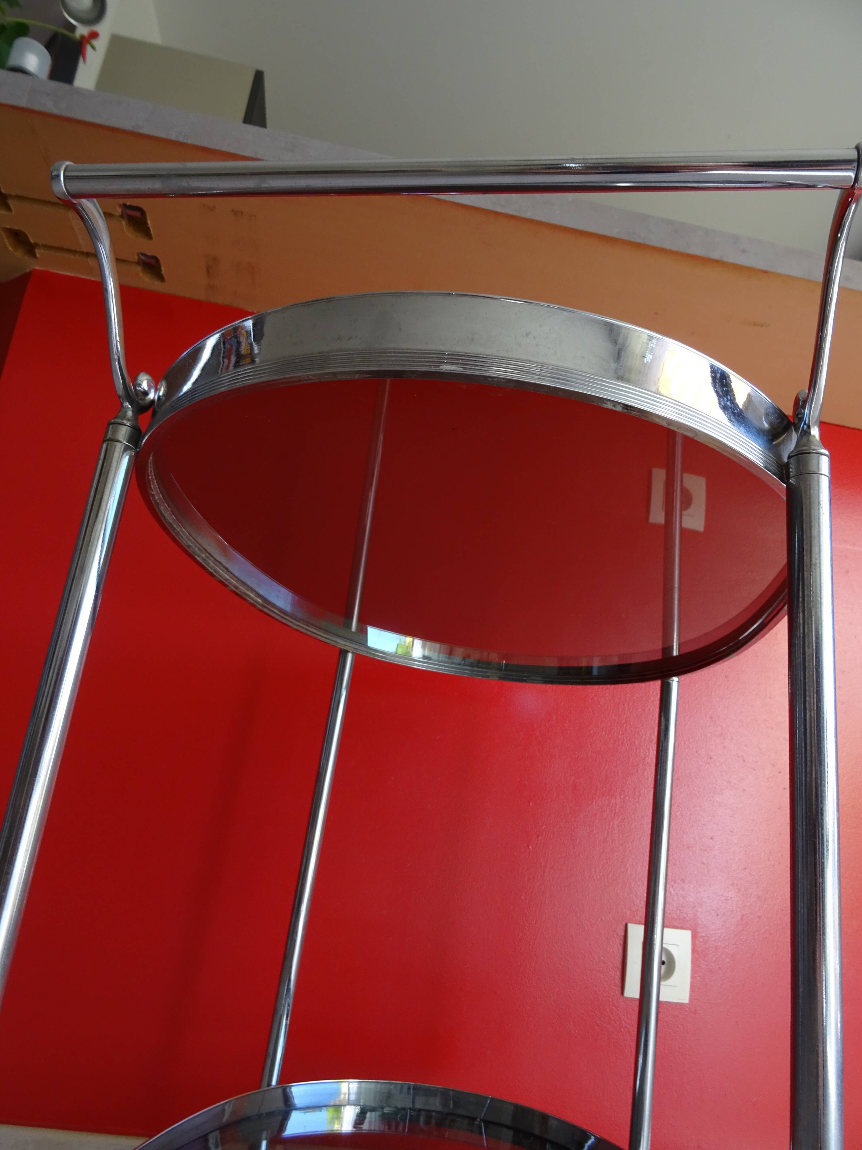 70s design chrome bar trolley