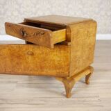 Early 20th Century Nightstands Veneered with Karelian Birch, 1950s, Set of 2