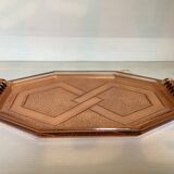 Plat plateau en verre rose style Rosaline C