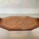 Plat plateau en verre rose style Rosaline C