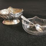Empire style salt shaker and spoon
