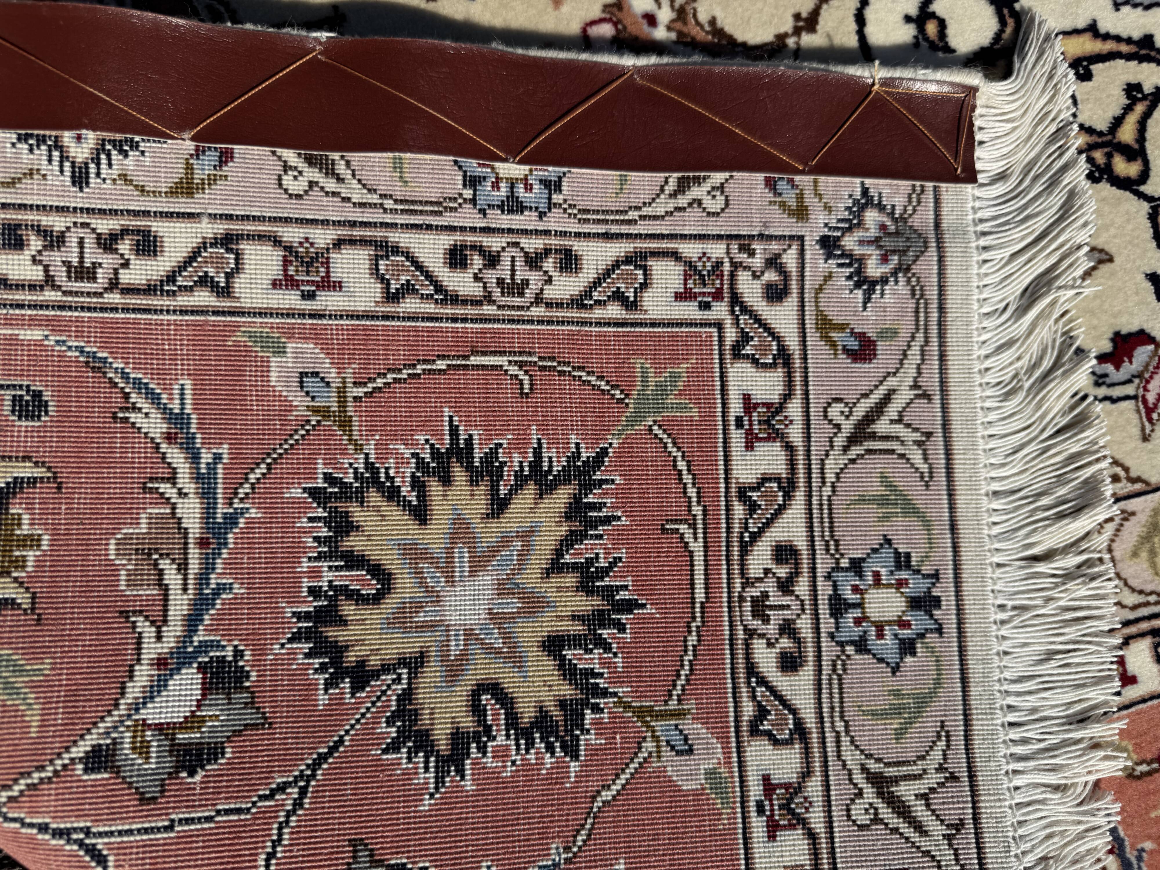 Persian Tabriz Wool Rug with Silk Inlay 300x200 cm