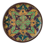 Large artisanal plate from Fès – 38 cm – Painted Moroccan ceramic