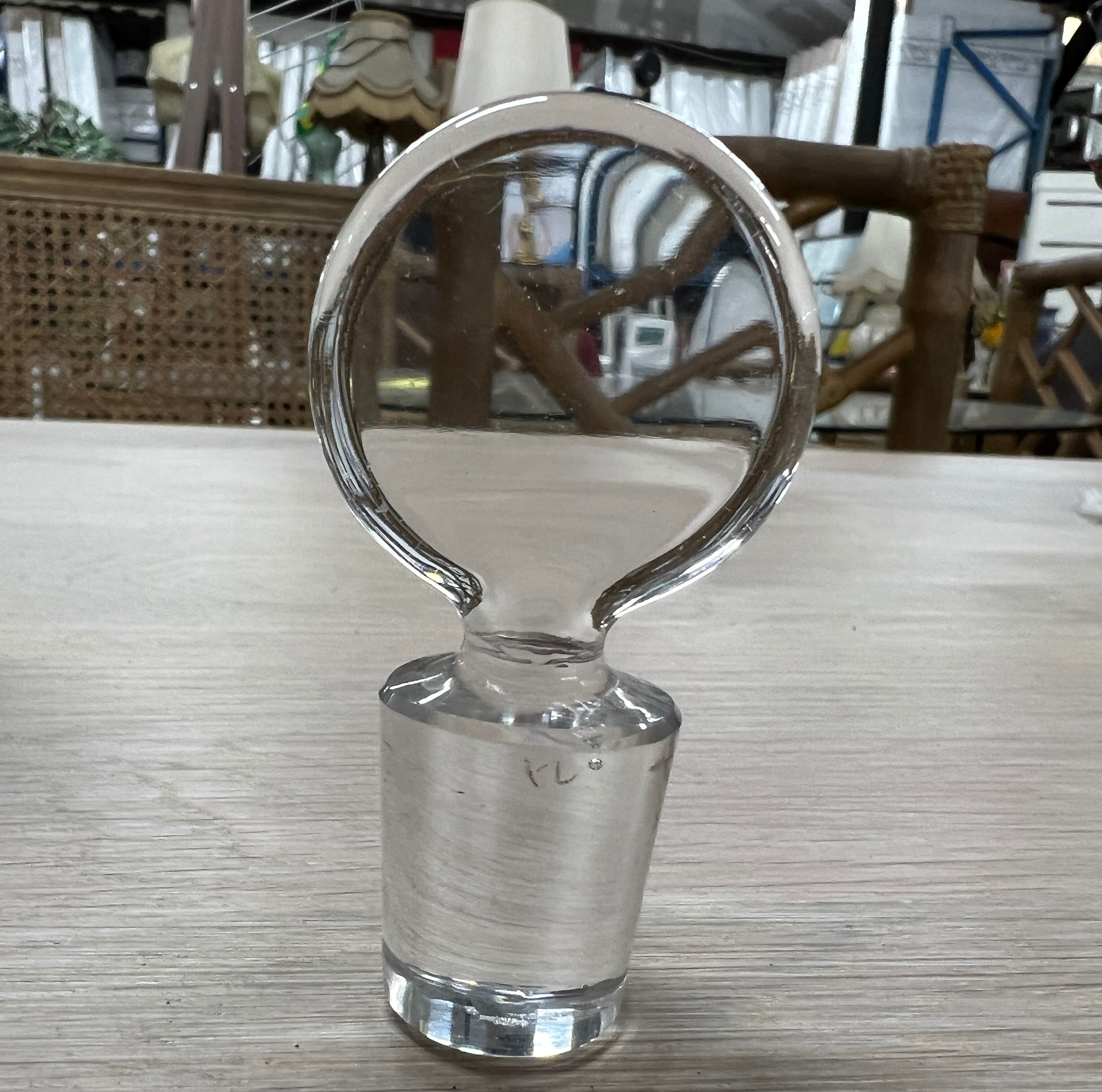 Engraved crystal decanter