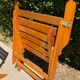 Paire de fauteuils pliants vintage en bois