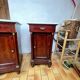 Pair of Napoleon III bedside tables in mahogany and marble