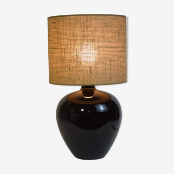 Lampe en céramique noire