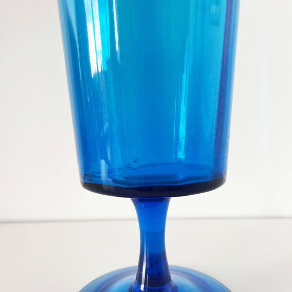 Vase sur pied bleu - Italie Empoli 1960