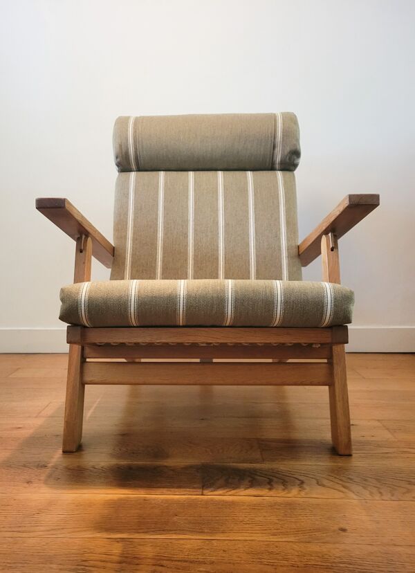 Fauteuil AP72 avec ottoman, conçu par Hans J. Wegner pour AP Stolen, 1975