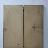 Set of two moulded panel doors from the 19th century.