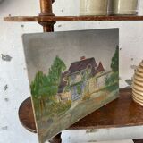 Canvas on landscape cardboard
